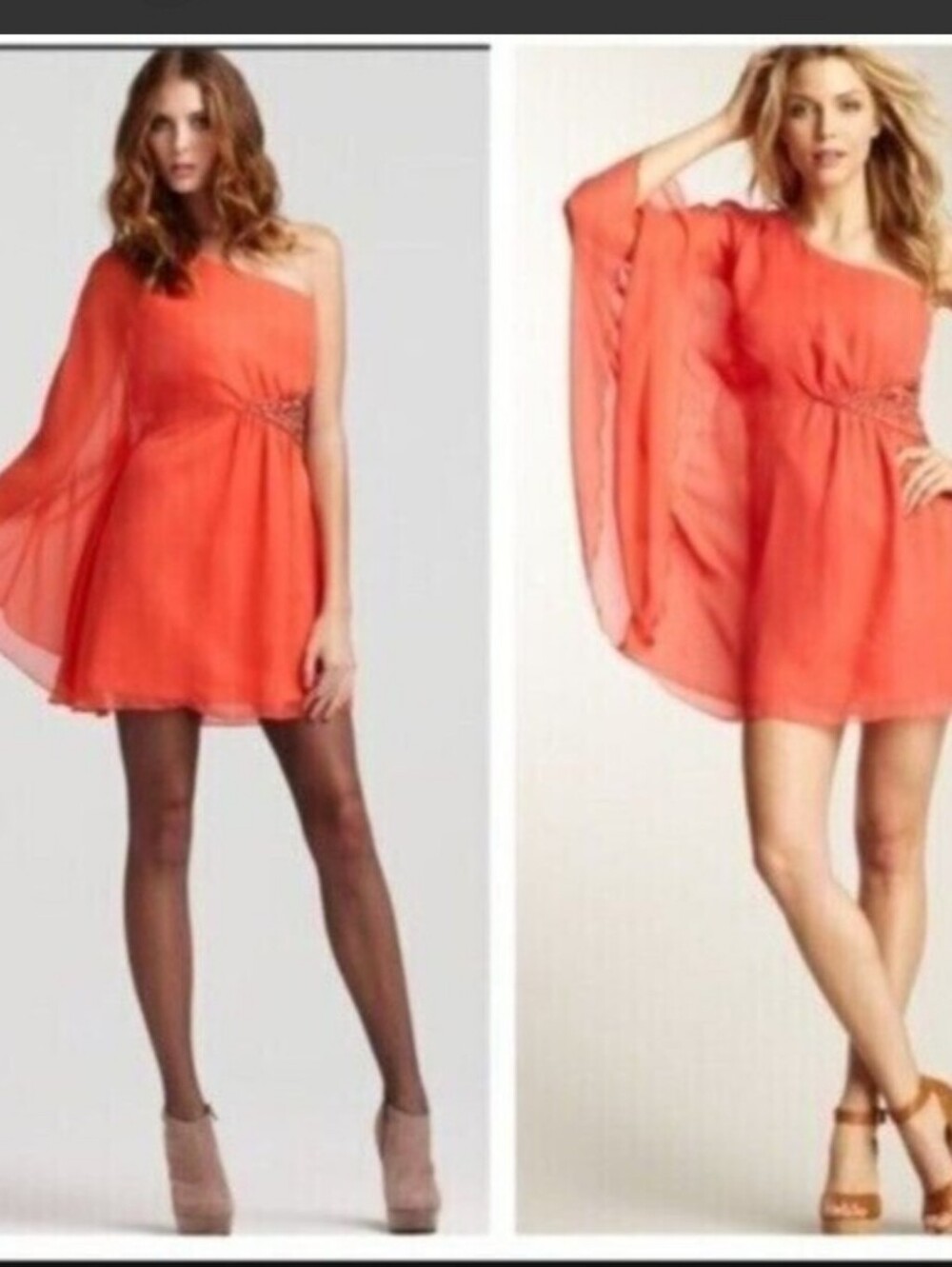 NWT Free People Dancing In The Moonlight One Shoulder Chiffon Dress